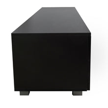 Load image into Gallery viewer, Black TV Stand for 70 Inch TV Stands, Media Console Entertainment Center Television Table, 2 Storage Cabinet with Open Shelves for Living Room Bedroom