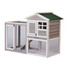 Load image into Gallery viewer, 48 in. Large Chicken Coop Wooden Rabbit Hutch Gray