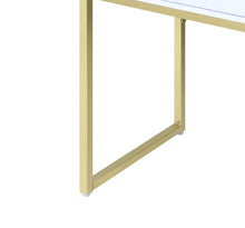 Load image into Gallery viewer, ACME Coleen Vanity Desk in White & Brass Finish AC00891