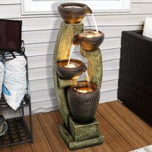 Load image into Gallery viewer, 40 inch Outdoor Water Fountain Outdoor Garden Fountain with Contemporary Design