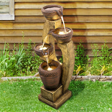 Load image into Gallery viewer, 40 inch Outdoor Water Fountain Outdoor Garden Fountain with Contemporary Design