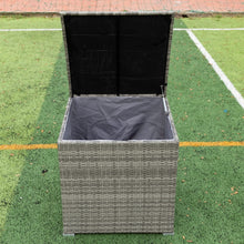 Load image into Gallery viewer, 4 Piece Patio Sectional Wicker Rattan Outdoor Furniture Sofa Set with Storage Box Grey