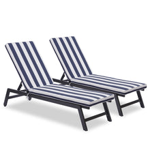 Load image into Gallery viewer, 2PCS Set Outdoor Lounge Chair Cushion Replacement Patio Funiture Seat Cushion Chaise Lounge Cushion