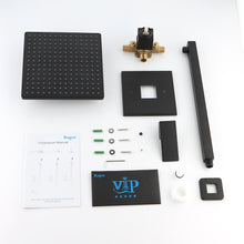 Load image into Gallery viewer, 10 Inch Rain Shower Head System Shower Combo Set Bathroom Wall Mount Mixer Shower Faucet Rough-In Valve and Shower Arm Included