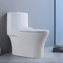 Load image into Gallery viewer, 1.28 GPM (Water Efficient) One-Piece Elongated Toilet, Soft Close Seat Included (cUPC Approved) - 28"x15"x28"