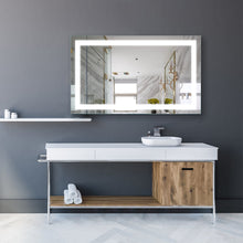 Load image into Gallery viewer, LED Lighted Bathroom Wall Mounted Mirror with High Lumen+Anti-Fog Separately Control+Dimmer Function