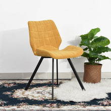 Load image into Gallery viewer, Fabric Dining Chairs, Yellow (Set of 2)