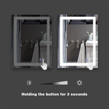 Load image into Gallery viewer, 28×36in Illuminated LED Bathroom Mirror Makeup Wall Mirror Wall Mounted