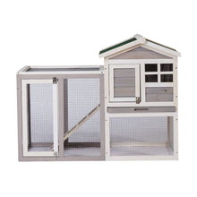 Load image into Gallery viewer, 48 in. Large Chicken Coop Wooden Rabbit Hutch Gray