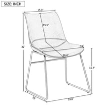 Load image into Gallery viewer, TREXM Vintage Armless Leatherier Dining Stools Indoor Dining Chairs Set of 2 (Gray)