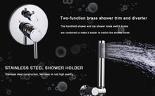 Load image into Gallery viewer, Shower System Shower Faucet Combo Set Wall Mounted with 10" Rainfall Shower Head and handheld shower faucet, Chrome Finish Shower Faucet Rough-In