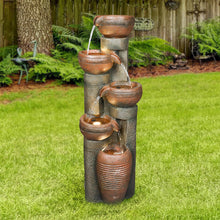 Load image into Gallery viewer, 5-Tier Relaxing Outdoor Garden Water Fountain Decor for Contemporary Design