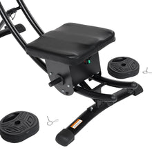 Load image into Gallery viewer, 440LBS Deluxe ab machine Folding abdominal crunch coaster Max ab workout equipment for home workouts with Kettlebell style resistance block,black