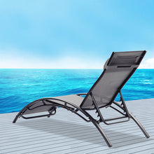 Load image into Gallery viewer, 2 PCS Set Chaise Lounge Outdoor Lounge Chair Lounger Recliner Chair For Patio Lawn Beach Pool Side Sunbathing