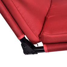 Load image into Gallery viewer, 2-Seat Outdoor Patio Porch Swing Chair, Porch Lawn Swing With Removable Cushion And Convertible Canopy, Red