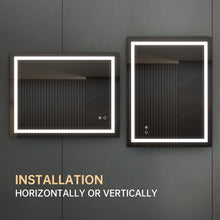Load image into Gallery viewer, 28“*36” LED Lighted Bathroom Wall Mounted Mirror with High Lumen+Anti-Fog Separately Control+Dimmer Function