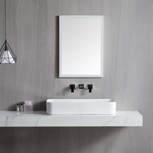 Load image into Gallery viewer, Ceramic Rectangular Above Counter White Bathroom Sink Art Basin