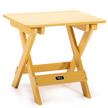 Load image into Gallery viewer, TALE Adirondack Portable Folding Side Table Square All-Weather and Fade-Resistant Plastic Wood Table Perfect for Outdoor Garden, Beach, Camping, Picnics Yellow