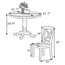 Load image into Gallery viewer, Orisfur. 5 Pieces Dining Table and Chairs Set for 4 Persons, Kitchen Room Solid Wood Table with 4 Chairs