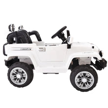 Load image into Gallery viewer, 12V Kids Ride On Car Truck, Battery Powered Vehicle with Remote Control, LED Lights, MP3 Music, Horn, Openable Doors, Spring Suspension, Toy Gift for Children, White