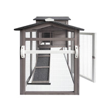 Load image into Gallery viewer, Mobile wooden pet hen house with wheels tractor chicken coop movable backyard large run nesting boxes cheap sale