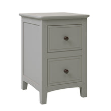 Load image into Gallery viewer, 2 Drawers Solid Wood Nightstand End Table, Gray