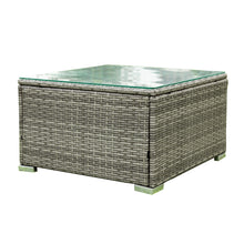Load image into Gallery viewer, 4 Piece Patio Sectional Wicker Rattan Outdoor Furniture Sofa Set with Storage Box Grey