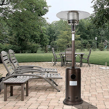 Load image into Gallery viewer, 46000BTU Propane Hammered Bronze powder coated Iron Mushroom Outdoor Patio Heater, with Two Smooth-rolling Wheels,,with Hose Set,with Black Cover