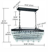 Load image into Gallery viewer, 4-Light Oil Rubbed Bronze Chandelier with Crystal Accent