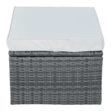 Load image into Gallery viewer, U_STYLE Outdoor Patio Furniture Set Daybed Sunbed with Retractable Canopy Conversation Set Wicker Furniture Sofa Set