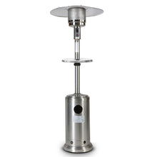 Load image into Gallery viewer, 46000BTU Propane Stainless Steel Mushroom Outdoor Patio Heater, with Two Smooth-rolling Wheels,with Hose Set,with Black Cover,with Round Side Table