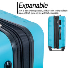 Load image into Gallery viewer, 3 Piece Luggage Set Hardside Spinner Suitcase with TSA Lock 20" 24' 28" Available