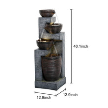 Load image into Gallery viewer, Cliffdell Resin outdoor Fountain With Ligh