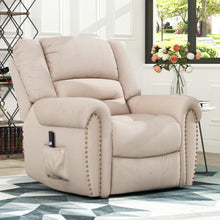 Load image into Gallery viewer, 【ONLY SELL TO PICK UP BUYER】TREXM Heavy-Duty Power Lift Recliner Chair with Built-in Remote and 2 Castors (Beige)