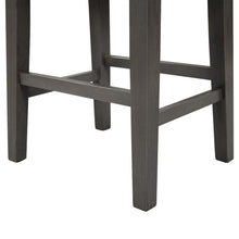 Load image into Gallery viewer, TOPMAX Rustic Farmhouse Dining Room Wooden Stools with Trim, Set of 2 ,Gray