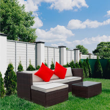 Load image into Gallery viewer, 3 Piece Patio Sectional Wicker Rattan Outdoor Furniture Sofa Set