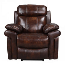 Load image into Gallery viewer, Genuine Top Grain Leather Chair recliner, electric motion power reclining Chair