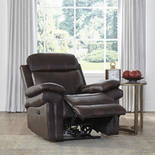 Load image into Gallery viewer, Genuine Top Grain Leather Chair recliner, electric motion power reclining Chair
