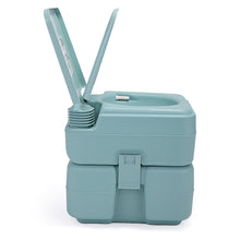 Load image into Gallery viewer, 5.3 Gallon 20L Flush Outdoor Indoor Travel Camping Portable Toilet for Car, Boat, Caravan, Campsite, Hospital,Green