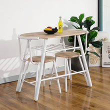Load image into Gallery viewer, 3 - Piece Breakfast Nook Dining Set - oak & white
