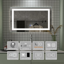 Load image into Gallery viewer, 40 x 24 inch LED Bathroom Vanity Mirror Superslim Dimmable Anti Fog