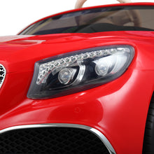 Load image into Gallery viewer, 12V Kid Ride on Car with Parental Remote Control, Licensed Maybach S650 Electric Vehicle with MP3, Bluetooth, Music, LED Lights, for Children 3-8, Red