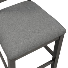 Load image into Gallery viewer, TOPMAX Rustic Farmhouse Dining Room Wooden Stools with Trim, Set of 2 ,Gray