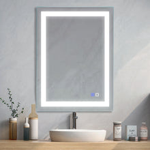 Load image into Gallery viewer, 28×36in Illuminated LED Bathroom Mirror Makeup Wall Mirror Wall Mounted