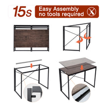 Load image into Gallery viewer, Computer Desk Home Office Desk, Portable Folding Table Writing Study Desk, Modern Simple PC Desk for small spaces