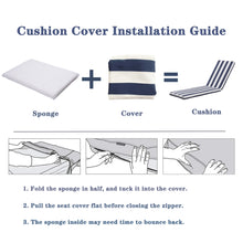 Load image into Gallery viewer, 2PCS Set Outdoor Lounge Chair Cushion Replacement Patio Funiture Seat Cushion Chaise Lounge Cushion