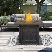 Load image into Gallery viewer, 35'' Outdoor 50,000BTU Auto-Ignition Propane Gas Fire Table with Waterproof Cover for Patio Courtyard Balcony