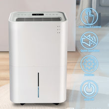 Load image into Gallery viewer, 4,500 Sq. Ft. Dehumidifier with 4L Water Tank, Auto or Manual Drain, Auto Shutoff Portable 50 Pint Dehumidifier for Large to Extra Large Rooms and Basements