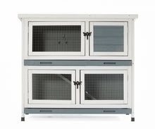 Load image into Gallery viewer, Two-layer indoors and outdoors wooden rabbit hutchesWooden Pet House Rabbit Bunny Wood Hutch House Dog House Chicken Coops Chicken Cages Rabbit Cage