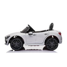 Load image into Gallery viewer, Maserati-Licensed 12V Kids Ride On Car, Electric Vehicle with Remote Control, MP3, USB, Music, Horn, LED Lights, Openable Doors, White